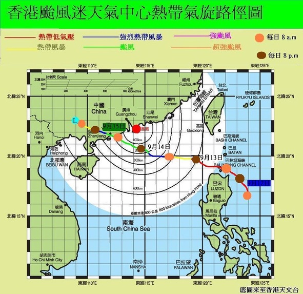 颱風 巨爵 路俓圖
